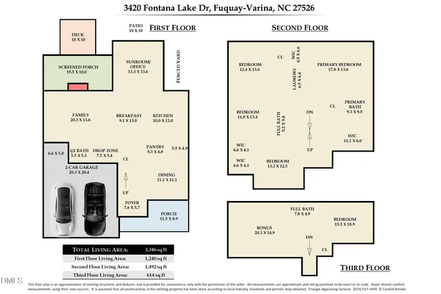 $599,900 | 3420 Fontana Lake Drive, Fuquay-Varina, NC 27526