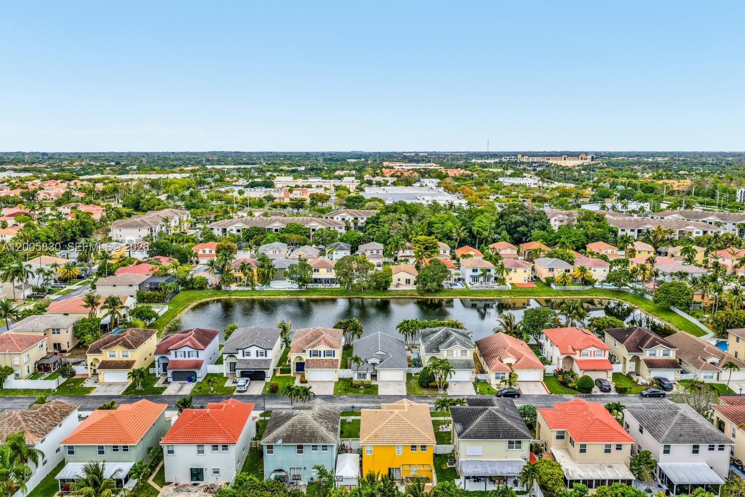 5861 South Sable Circle Margate, FL 33063 - Photo 45 of 56 an aerial view of a city with houses