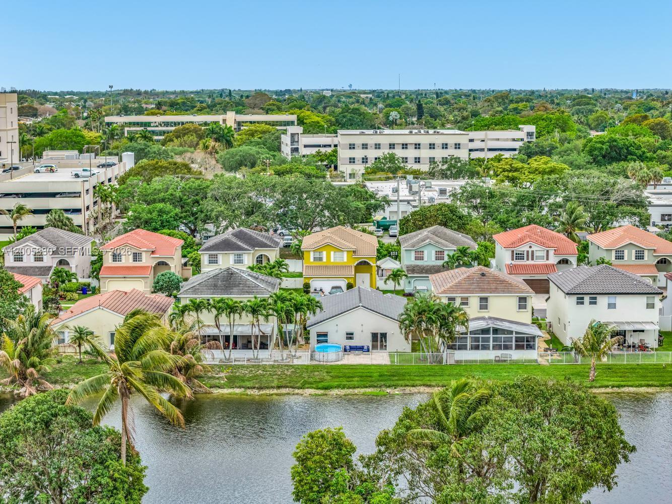 5861 South Sable Circle Margate, FL 33063 - Photo 51 of 56 an aerial view of residential houses with outdoor space and river