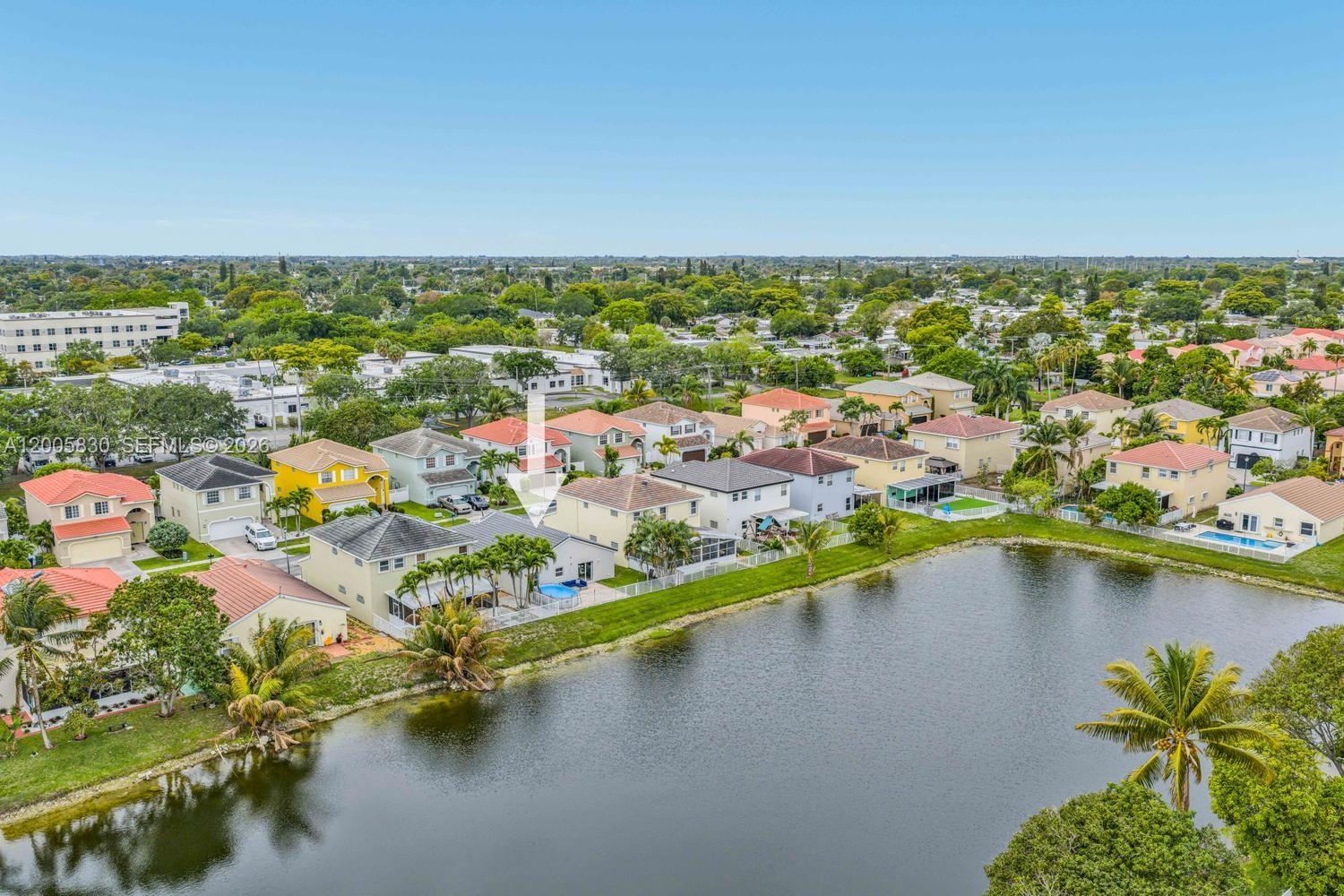 5861 South Sable Circle Margate, FL 33063 - Photo 52 of 56 an aerial view of residential houses with outdoor space and lake view