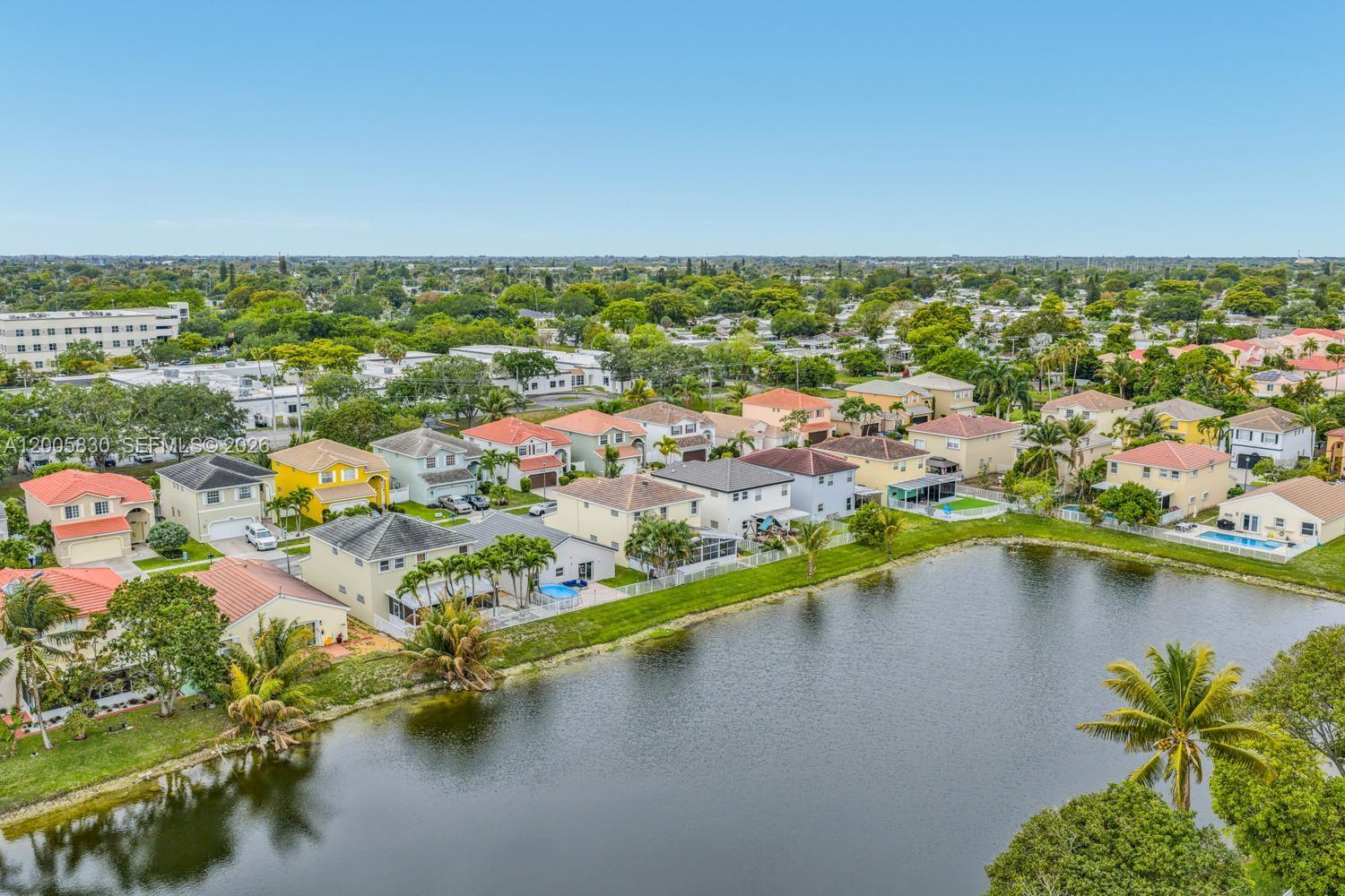 5861 South Sable Circle Margate, FL 33063 - Photo 53 of 56 an aerial view of residential houses with outdoor space and lake view