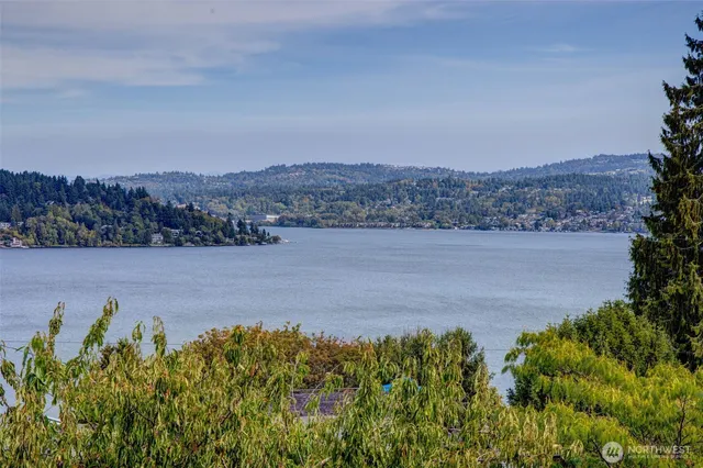 an aerial view of a residential houses with outdoor space and trees