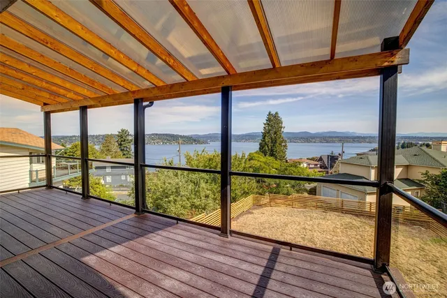 a view of ocean from a balcony