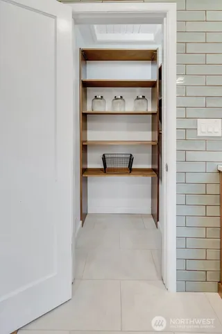 a view of a room with rack on the wall