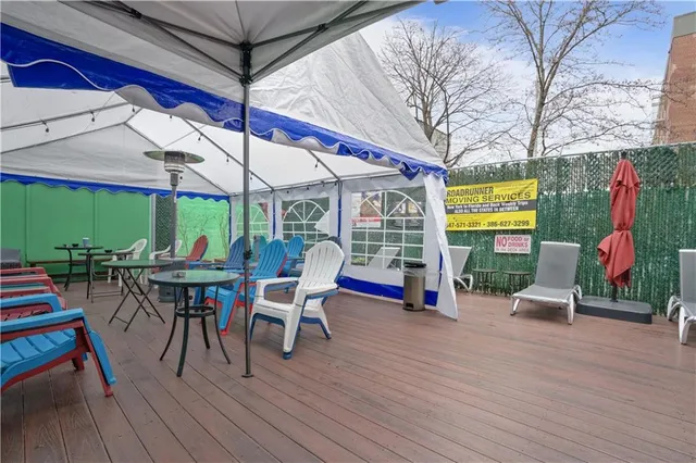 a view of outdoor space yard deck patio and dining room