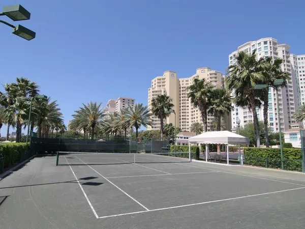 a view of a tennis court