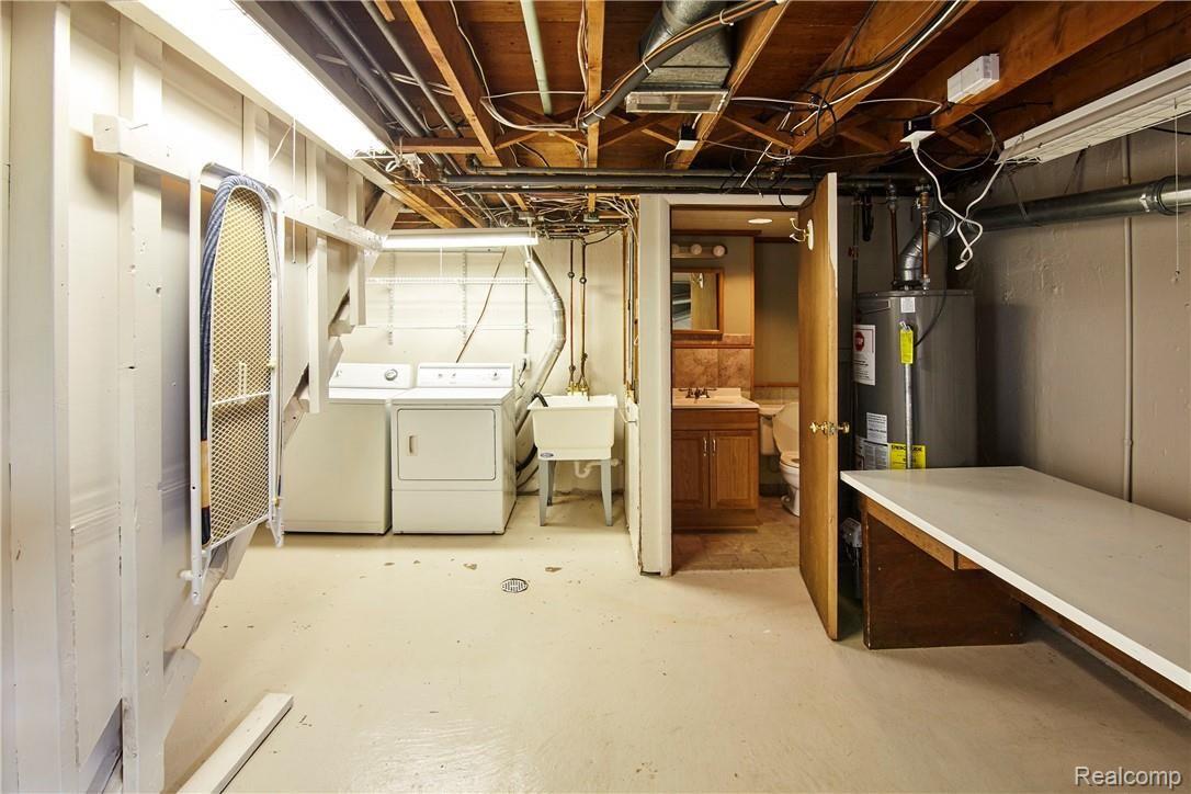 3504 West Webster Road Royal Oak, MI 48073 - Photo 34 of 44 Utilities and Half Bath in the Basement