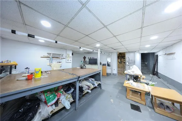 a room with storage and utility