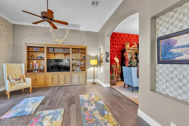 a view of a wooden door