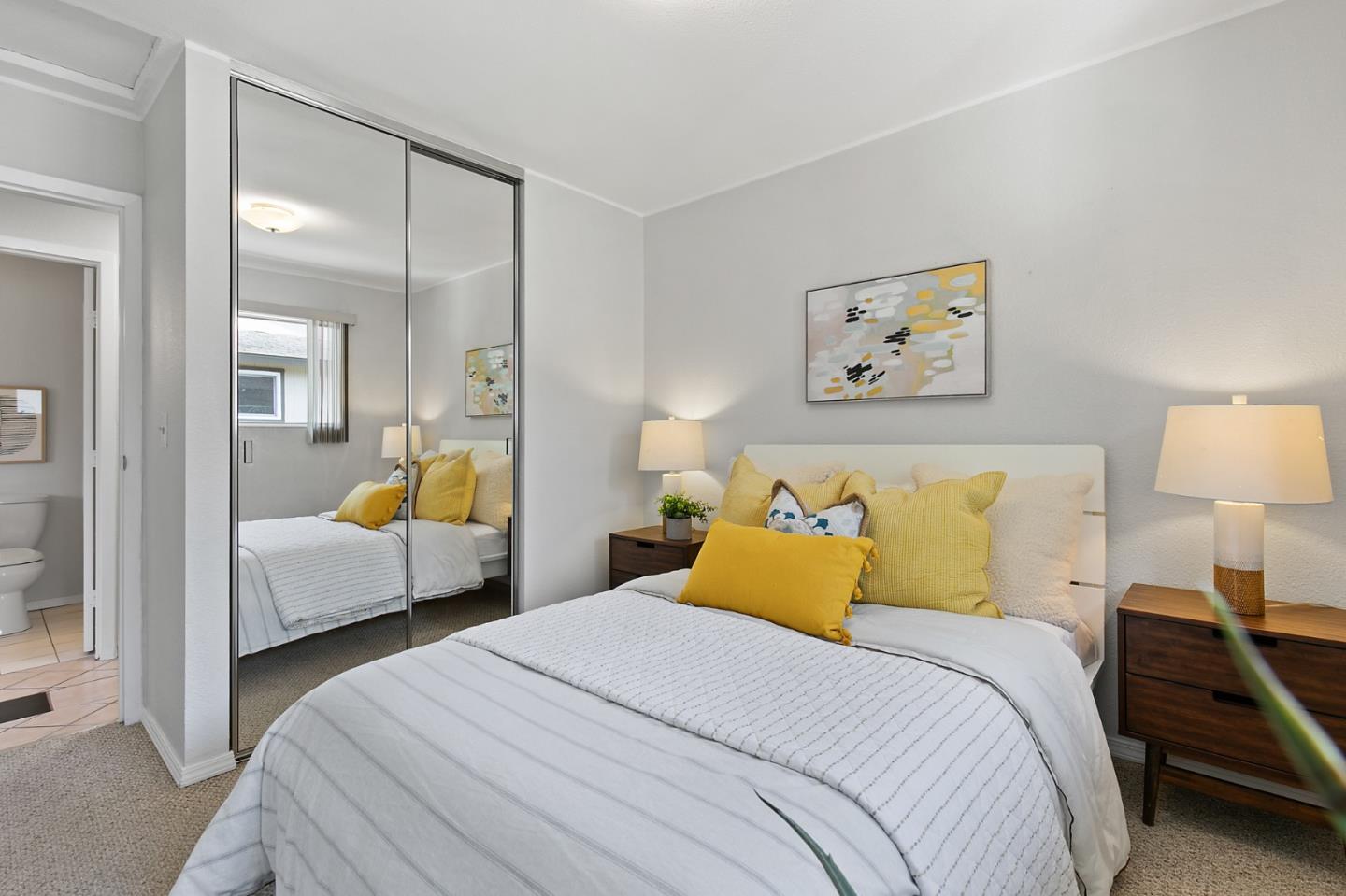 108 East Middlefield Road, Unit D Mountain View, CA 94043 - Photo 13 of 23 a bedroom with a bed couch and window