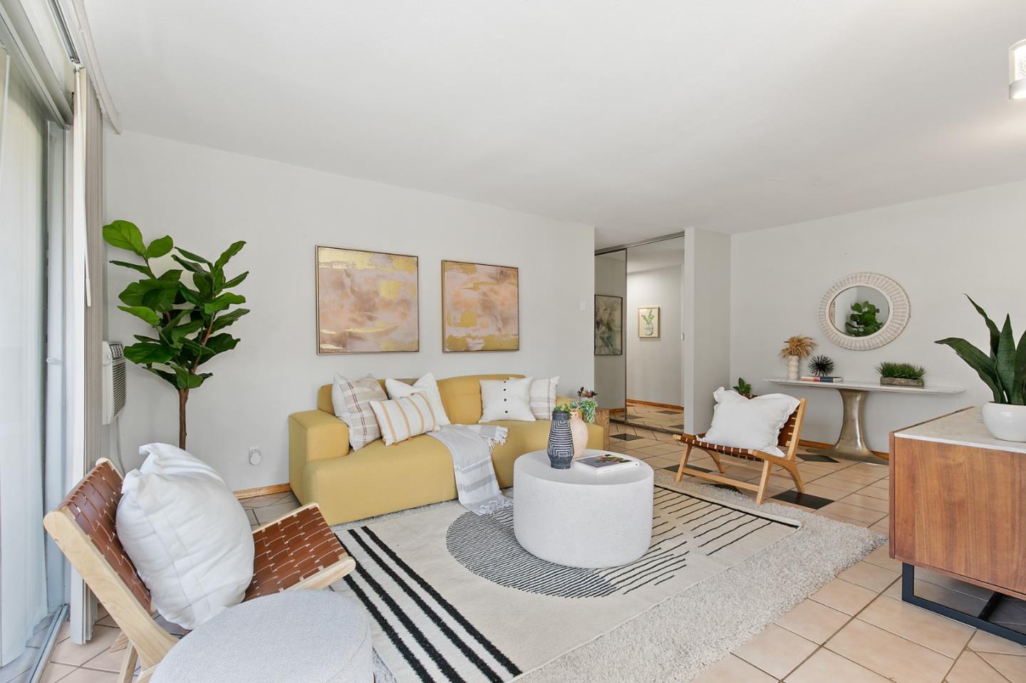 108 East Middlefield Road, Unit D Mountain View, CA 94043 - Photo 2 of 23 a living room with furniture a potted plant and a window