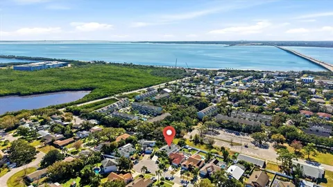 an aerial view of a city