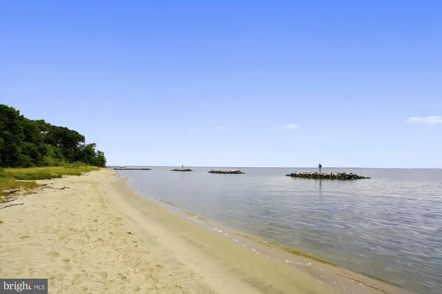 a view of an ocean and beach