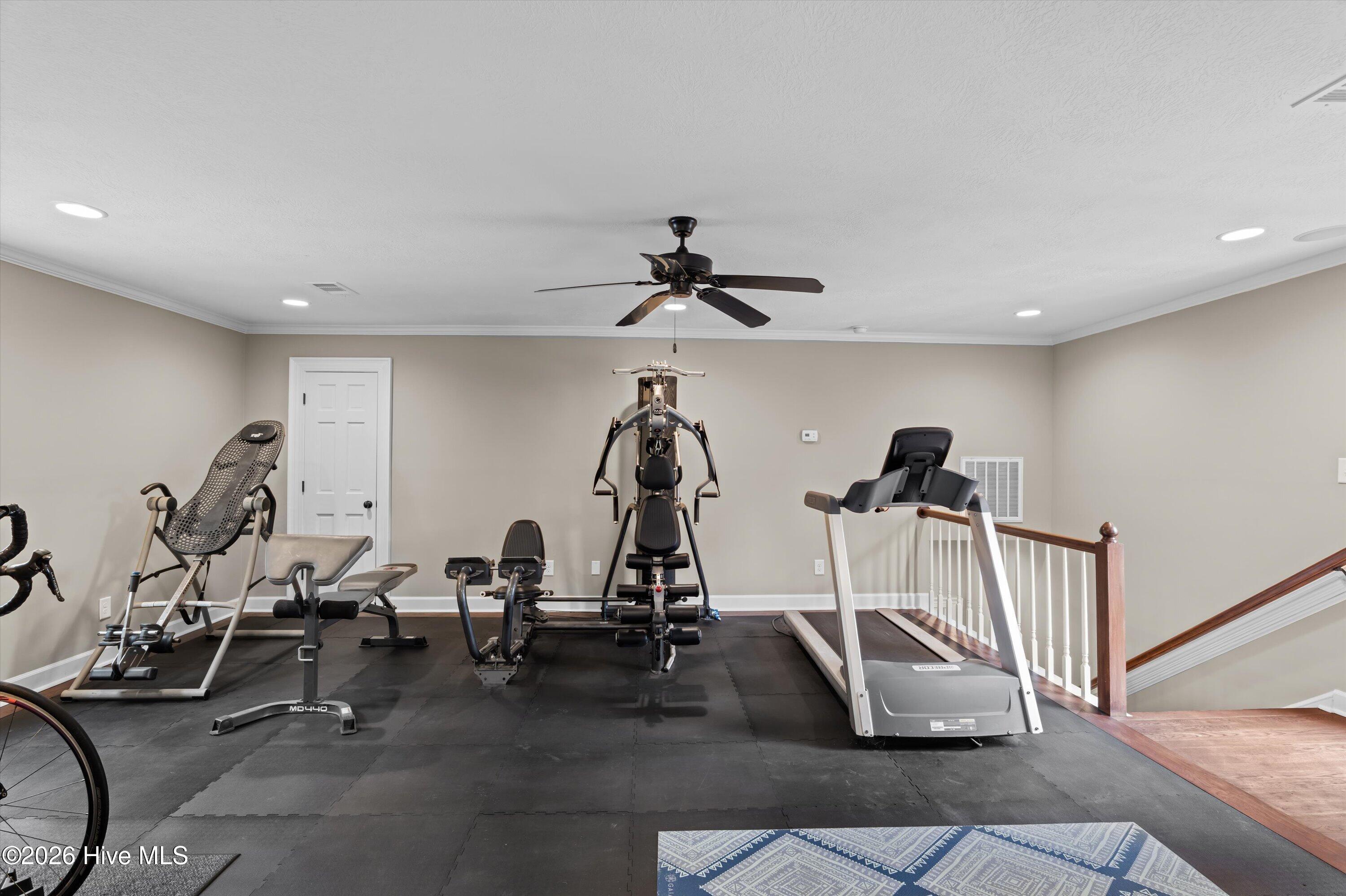 6218 Columbia Road Appling, GA 30802 - Photo 57 of 97 Bedroom #4 currently used as a home gym includes 2 walk in closets, office area and a full bath