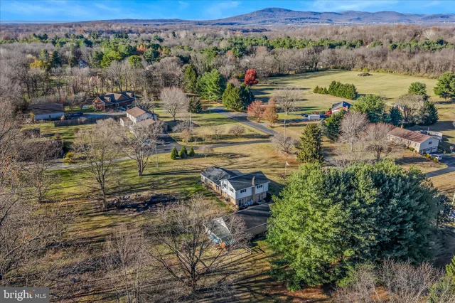 a view of a lake with mountains in the background