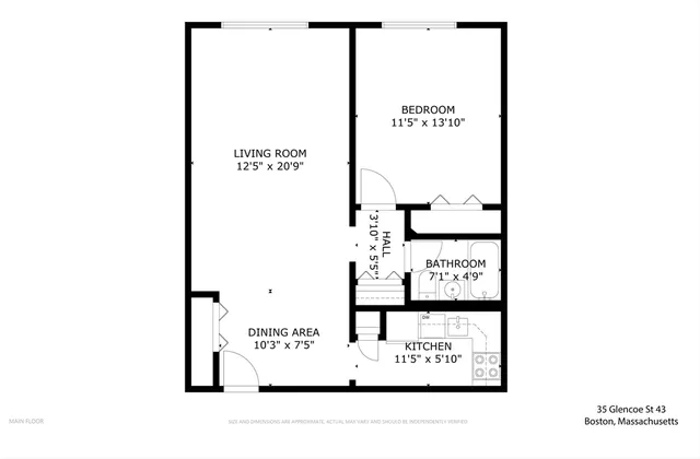 $475,000 | 35 Glencoe Street, Unit 43, Boston, MA 02135