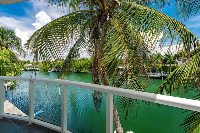 a view of a balcony with a plant