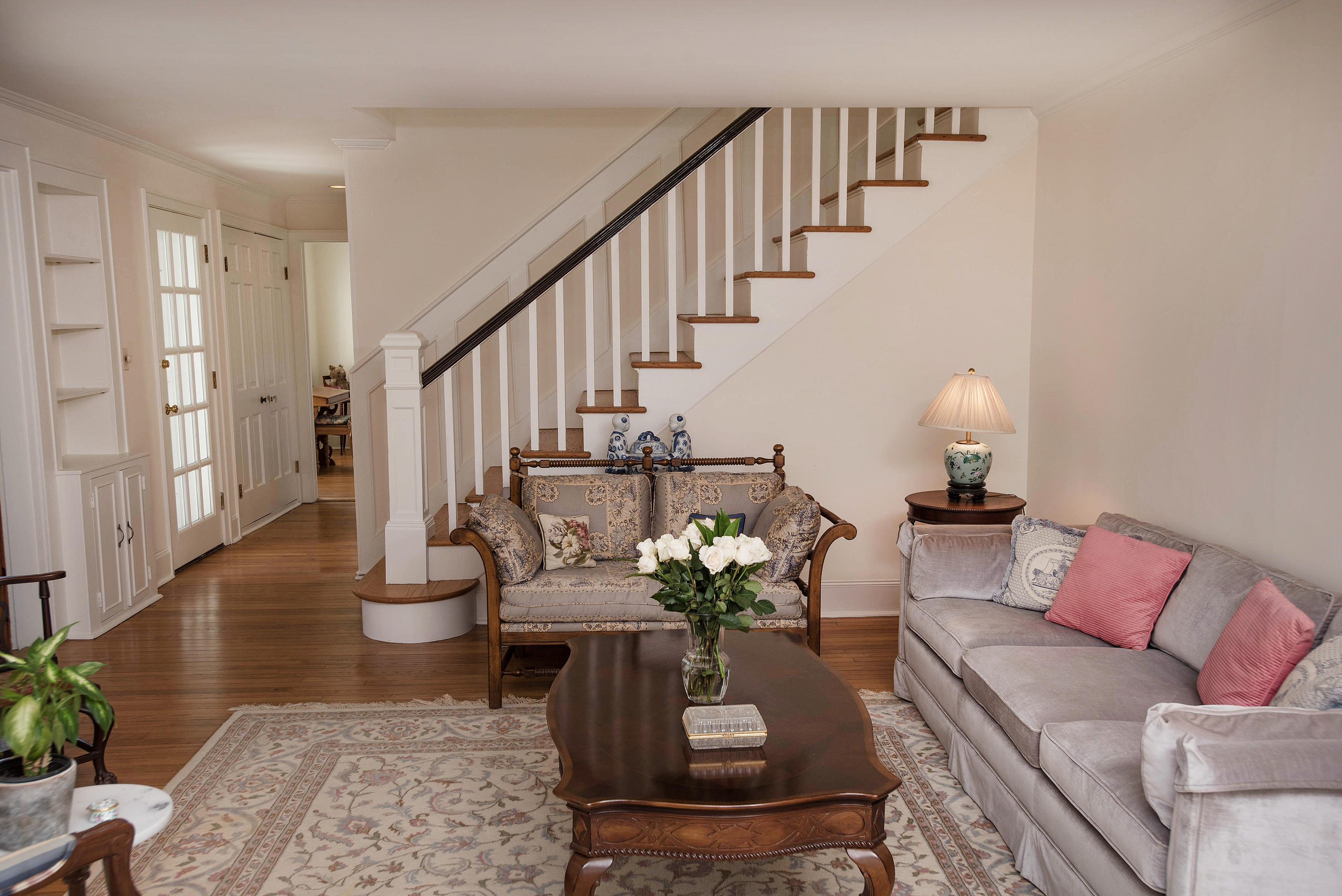43 Marvin Ridge Road New Canaan, CT 06840 - Photo 12 of 41 a living room with furniture and wooden floor