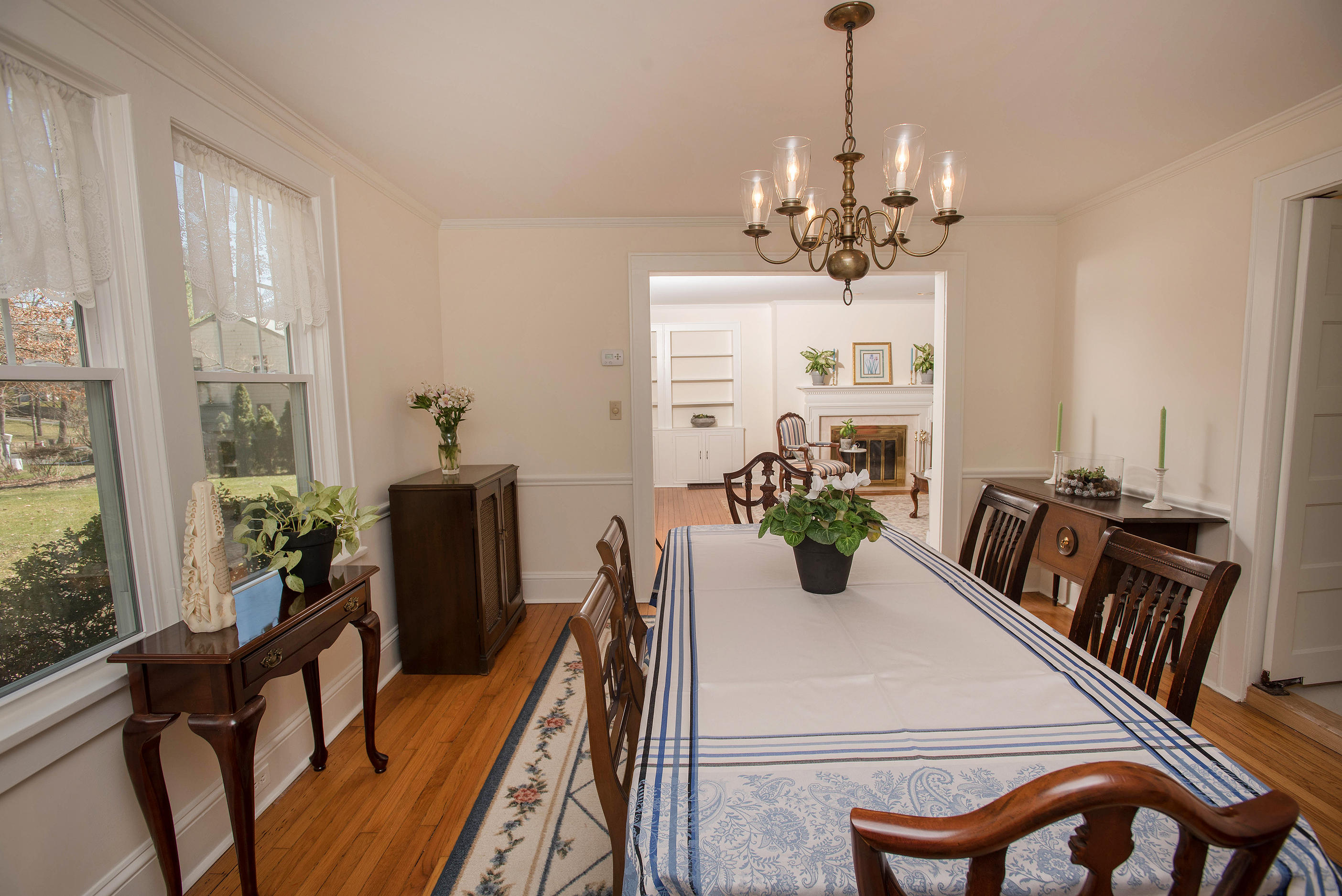 43 Marvin Ridge Road New Canaan, CT 06840 - Photo 8 of 41 a view of a dining room with furniture window and outside view