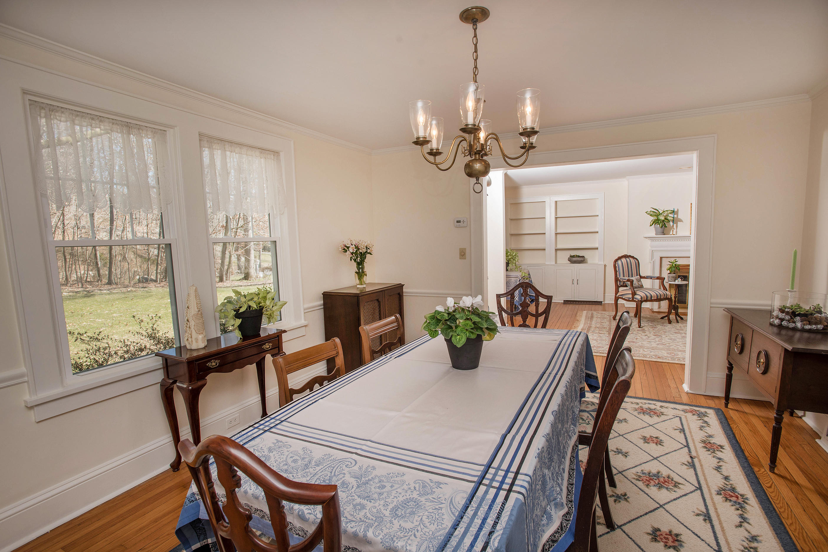 43 Marvin Ridge Road New Canaan, CT 06840 - Photo 9 of 41 a view of a dining room with furniture window and wooden floor