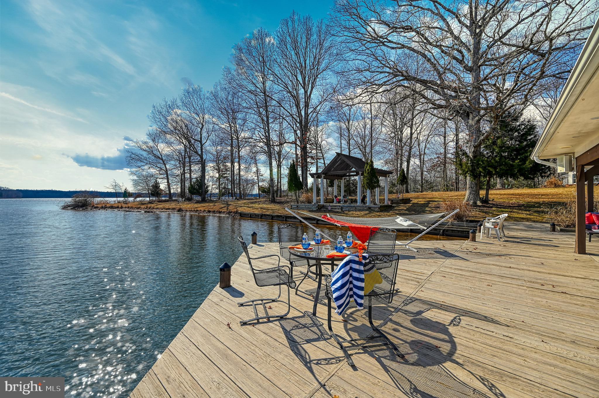 175 Covenant Way Bumpass, VA 23024 - Photo 72 of 140 a view of a lake with tables and chairs