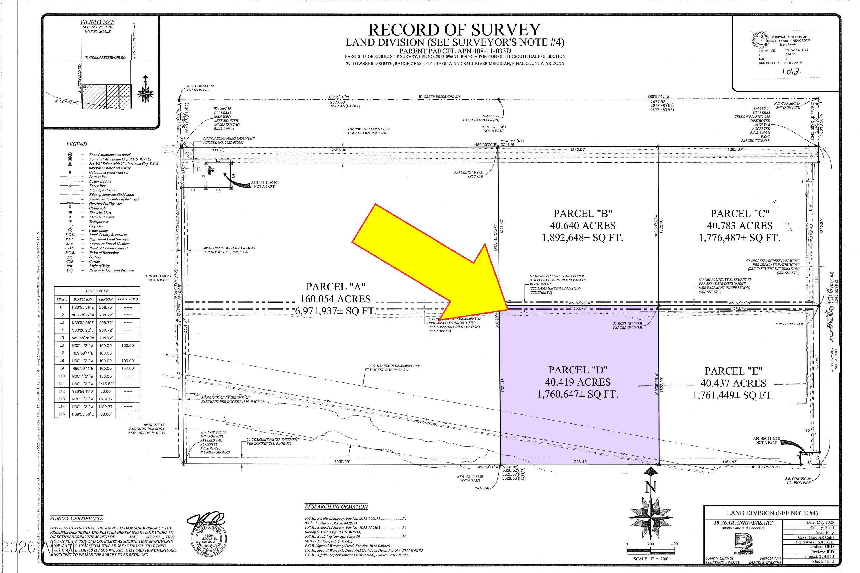 0 West Curtis - Parcel ''d'' Road Eloy, AZ 85131 - Photo 2 of 3 Parcel D - Curtis Road