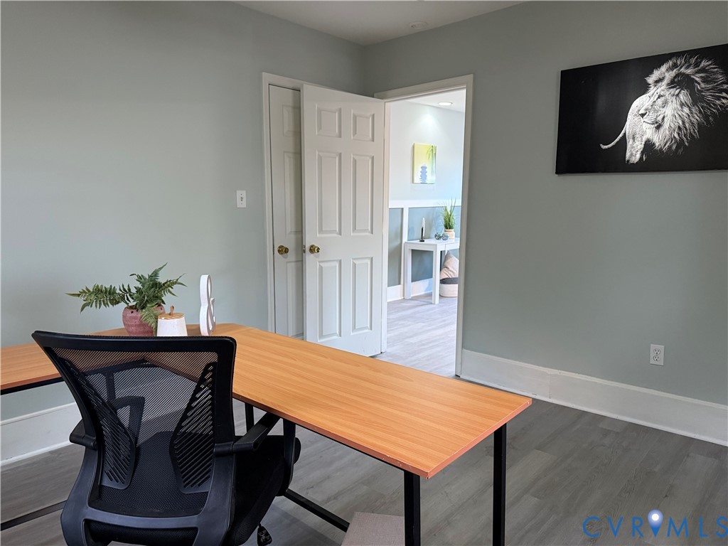 1748 Youngs Road Petersburg, VA 23803 - Photo 5 of 25 Office area featuring dark wood-style flooring