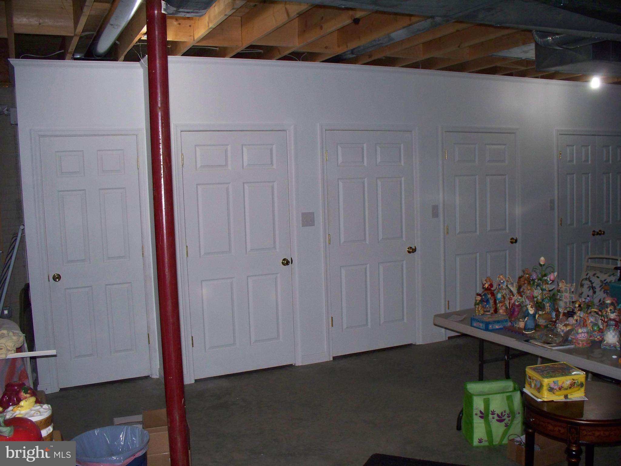 934 Coen Road Street, MD 21154 - Photo 24 of 30 Unimproved Basement with 5 closets