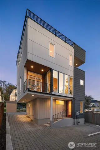 a view of pool with brick walls