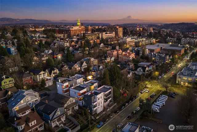 an aerial view of multiple house