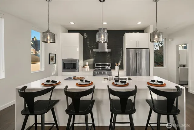 a table and chairs in a kitchen