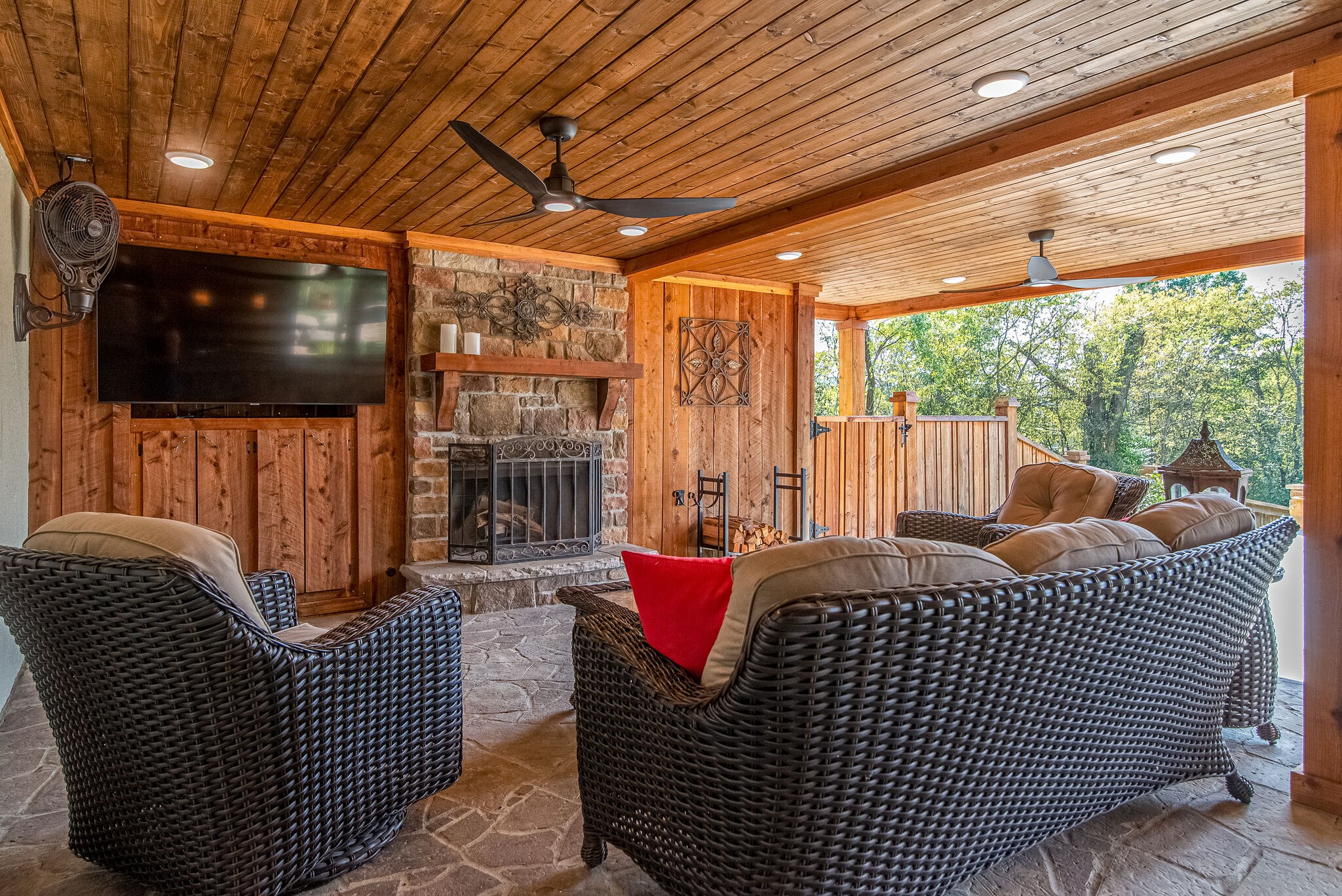 297 Vanderbilt Road Mount Juliet, TN 37122 - Photo 41 of 50 a outdoor living space with furniture and a floor to ceiling window