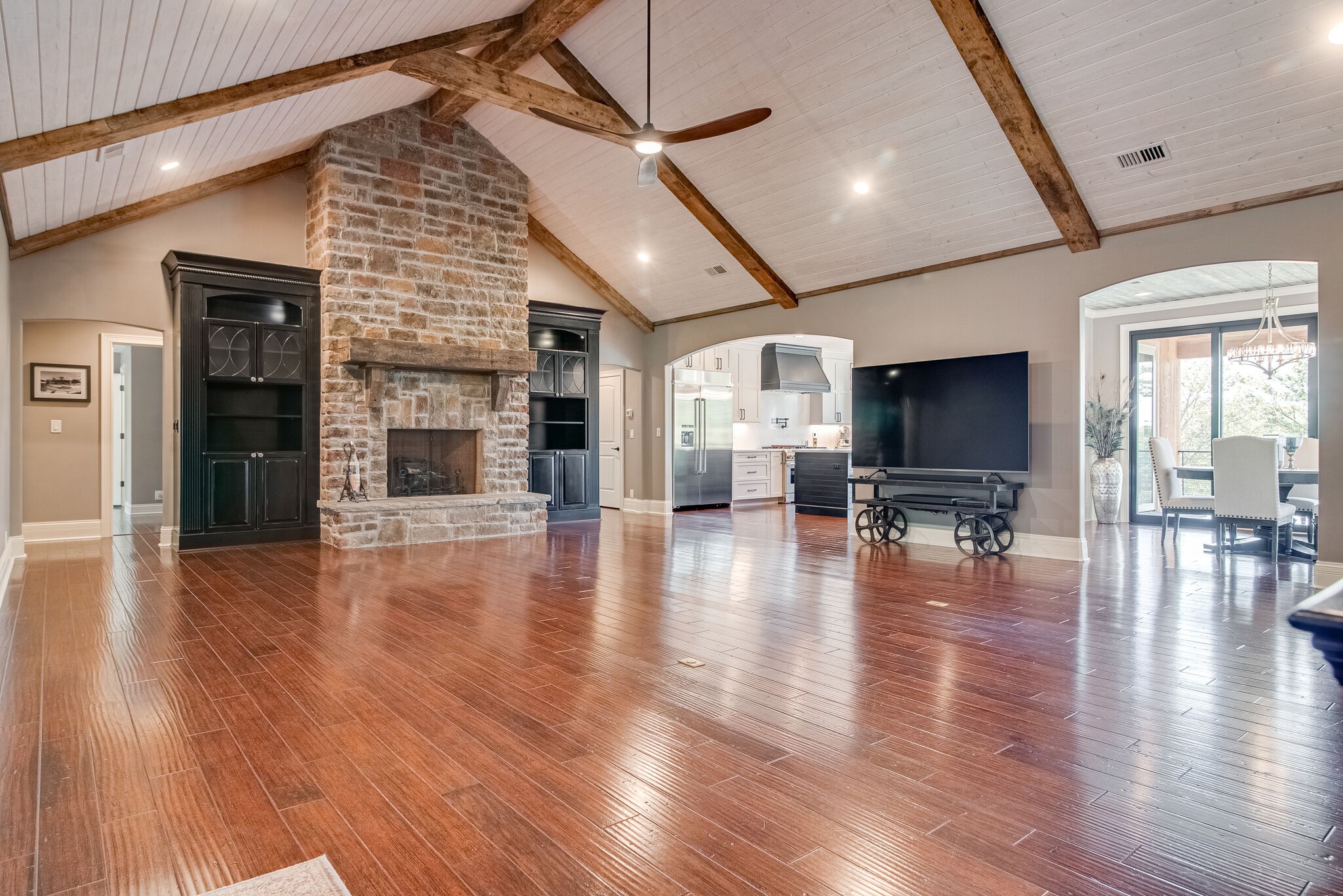 297 Vanderbilt Road Mount Juliet, TN 37122 - Photo 9 of 50 a living room with fireplace furniture and a wooden floor