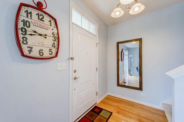 a view of a hallway with entryway