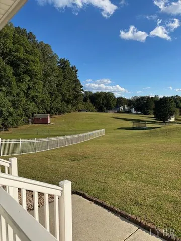 a view of an ocean from a yard