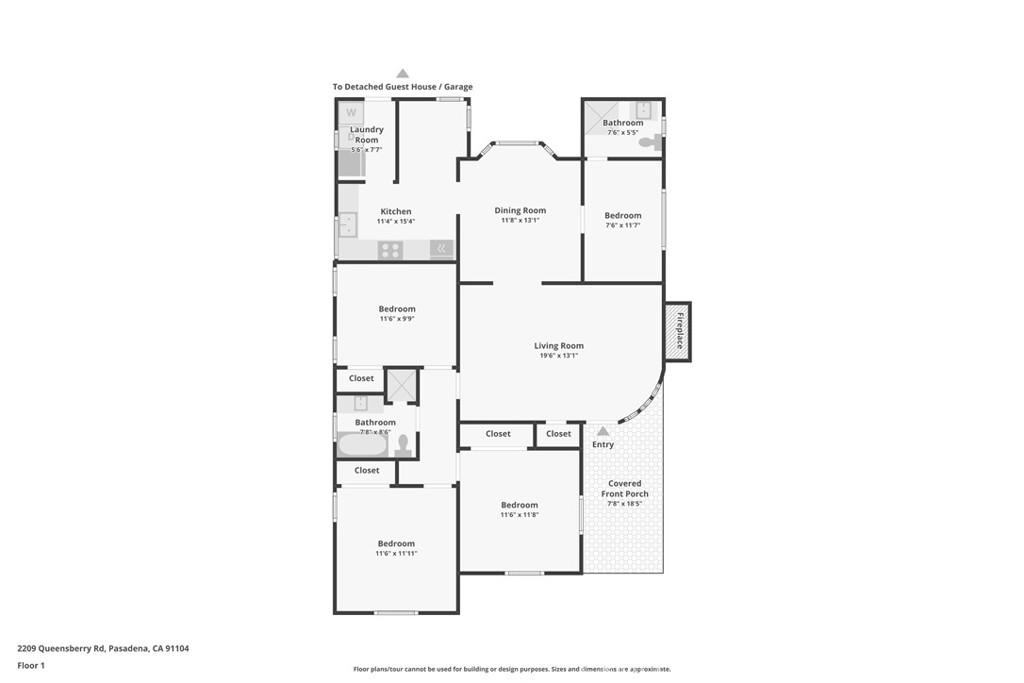 2209 Queensberry Road Pasadena, CA 91104 - Photo 41 of 44 a picture of a floor plan