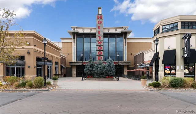 a front view of a building with street