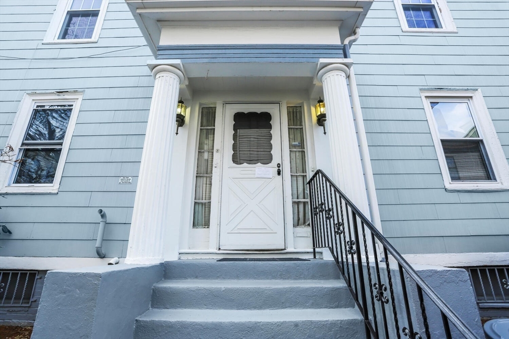 a view of front door and porch