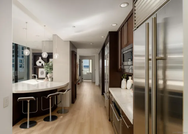 a bedroom with a bed and a fireplace