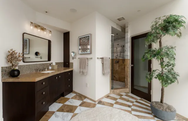 a view of city with tall buildings