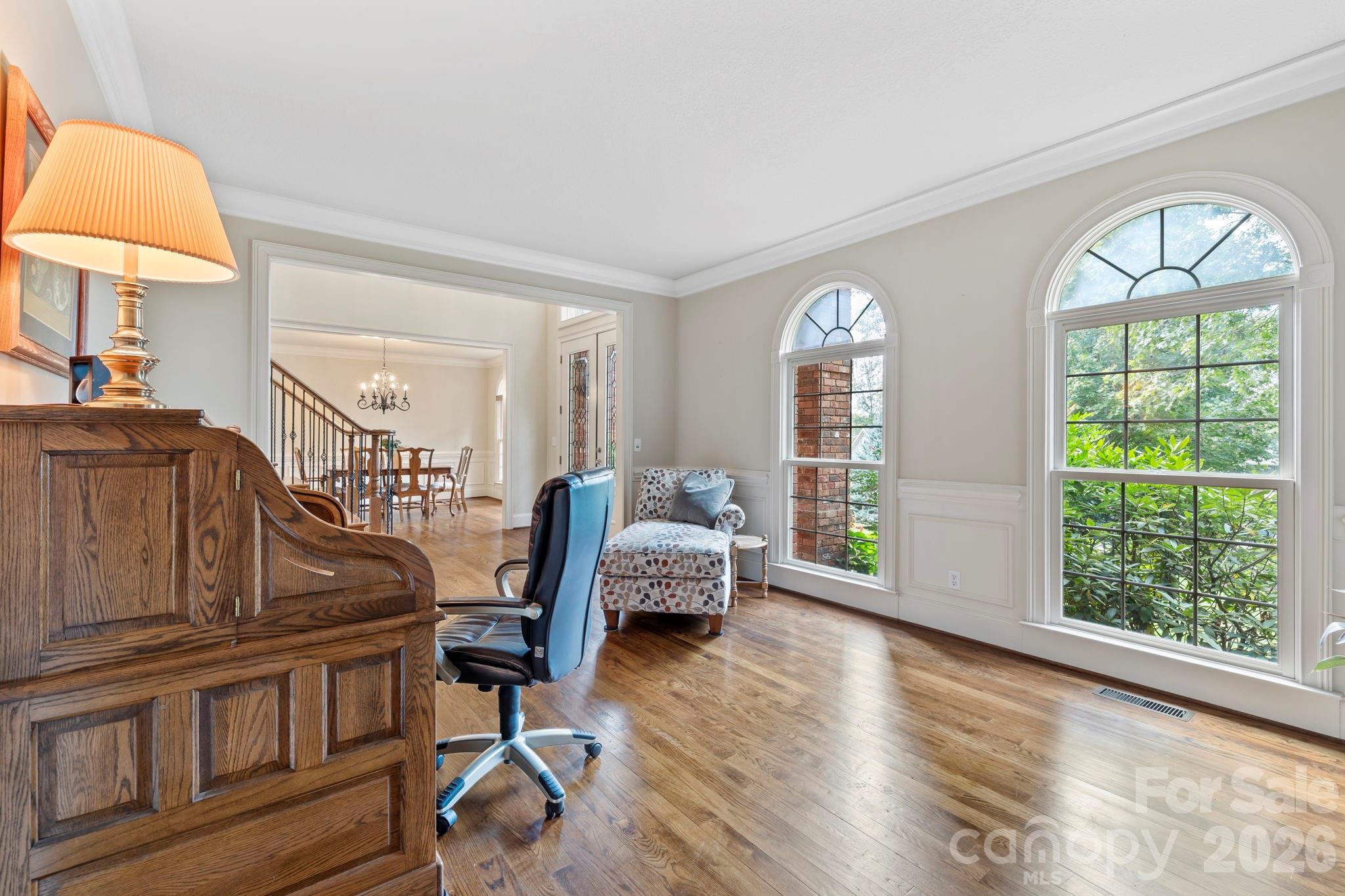 46 Beale Court Fletcher, NC 28732 - Photo 13 of 48 a living room with furniture and a wooden floor