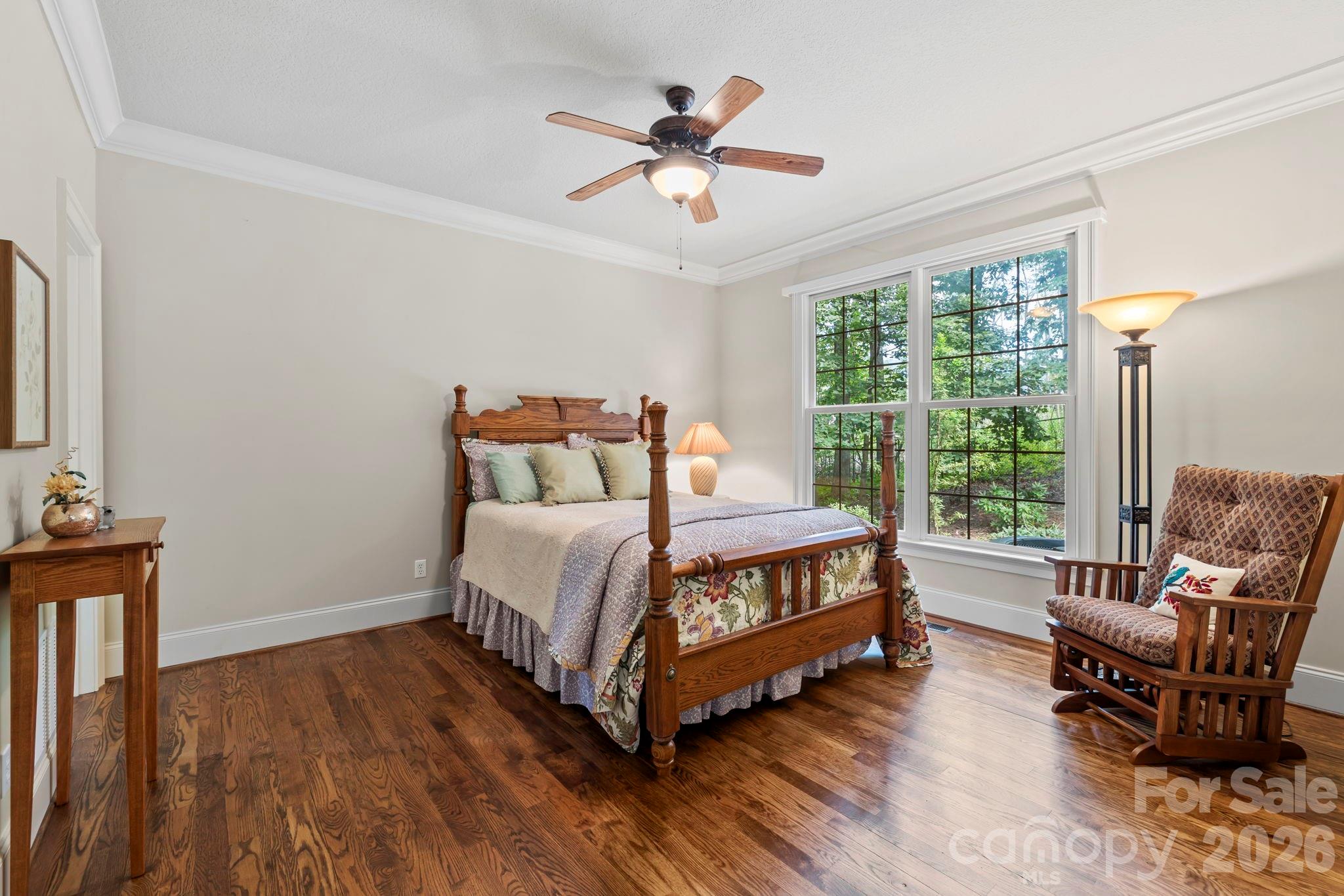 46 Beale Court Fletcher, NC 28732 - Photo 14 of 48 a bedroom with a bed and wooden floor