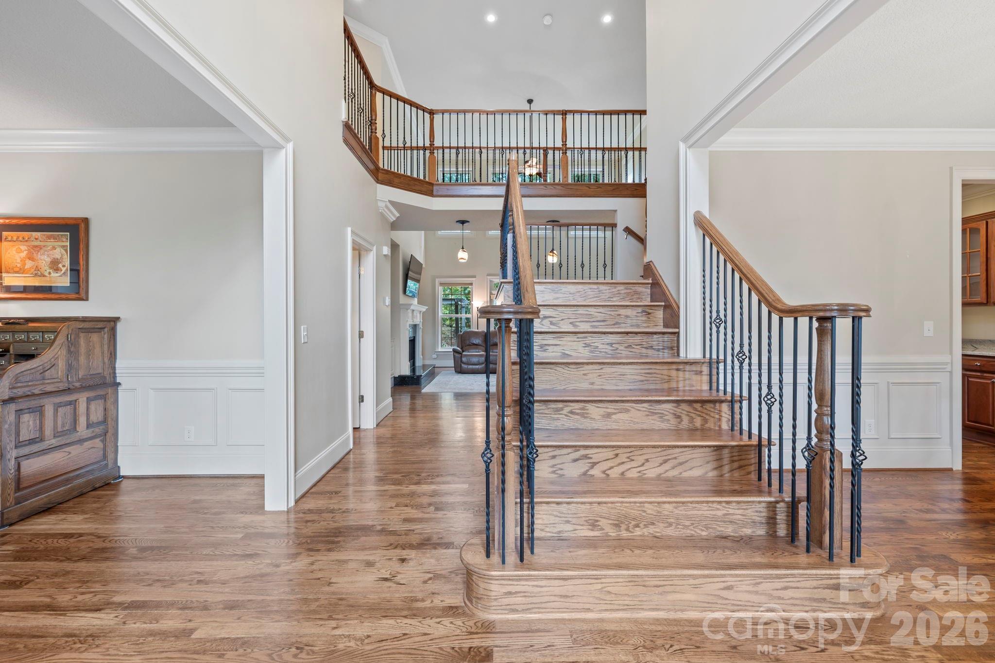 46 Beale Court Fletcher, NC 28732 - Photo 4 of 48 a view of entryway and hall with wooden floor