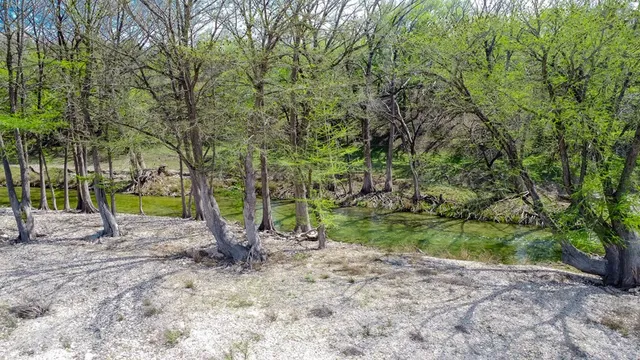 a view of a yard with a slide