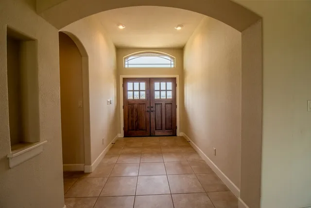 a view of a livingroom with a window