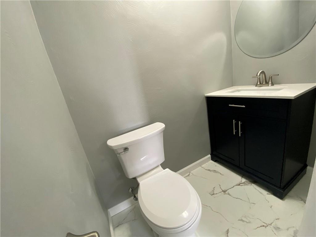 626 Ekastown Road Sarver, PA 16055 - Photo 20 of 50 Gorgeous remodeled half bath with new toilet, vanity and flooring.