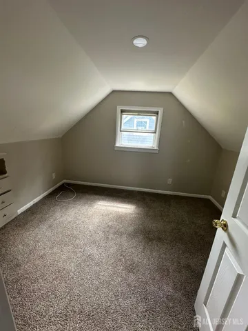 an empty room with a workbench