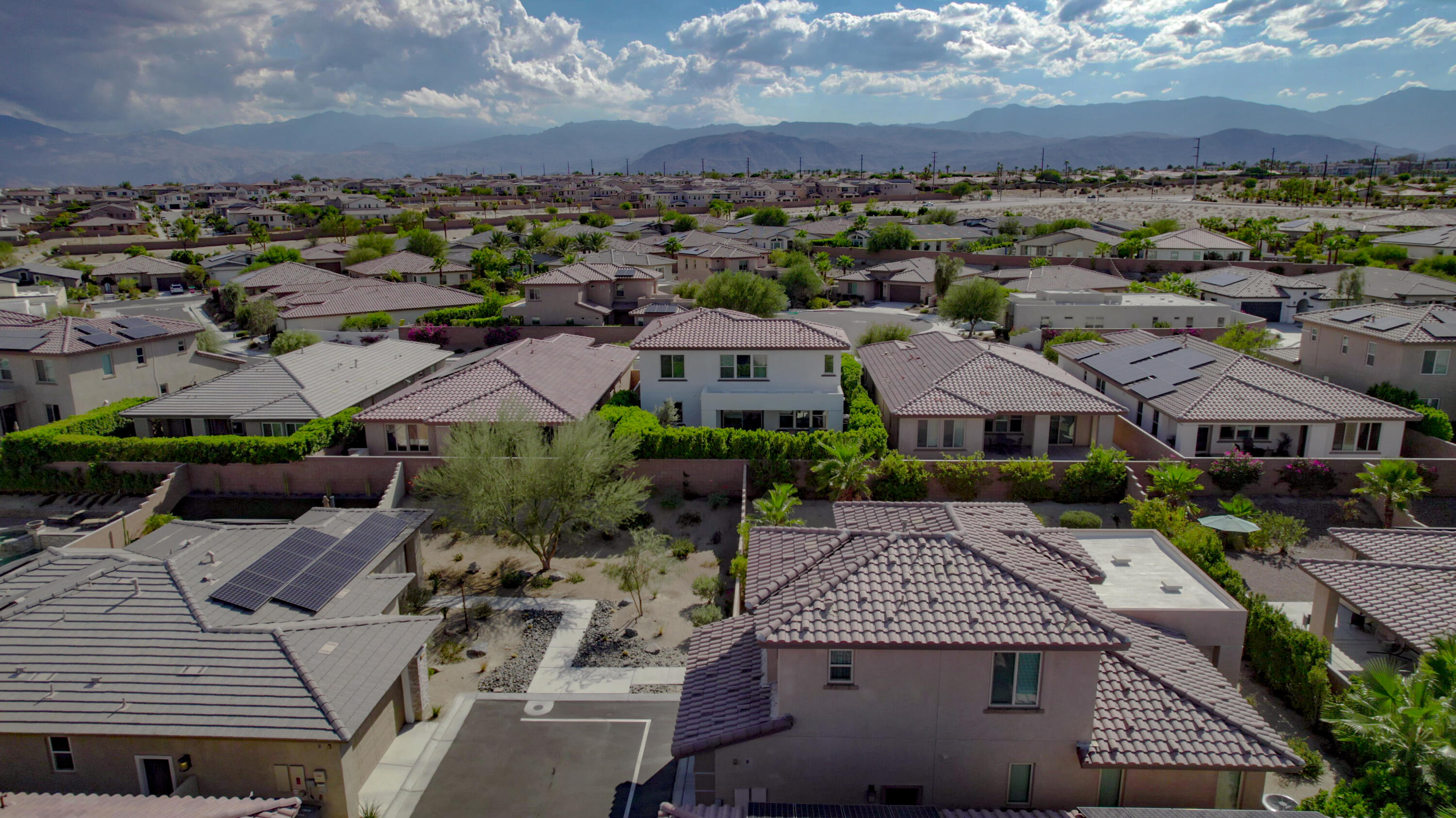 74500 Xander Court Palm Desert, CA 92211 - Photo 30 of 36 an aerial view of multiple houses with a yard