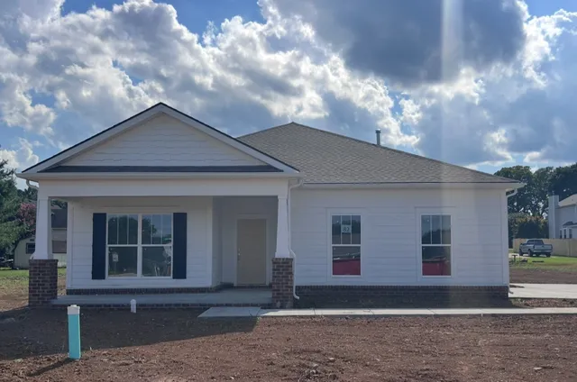 a front view of a house