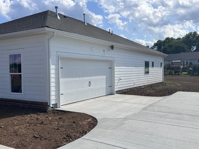 a backyard of a house